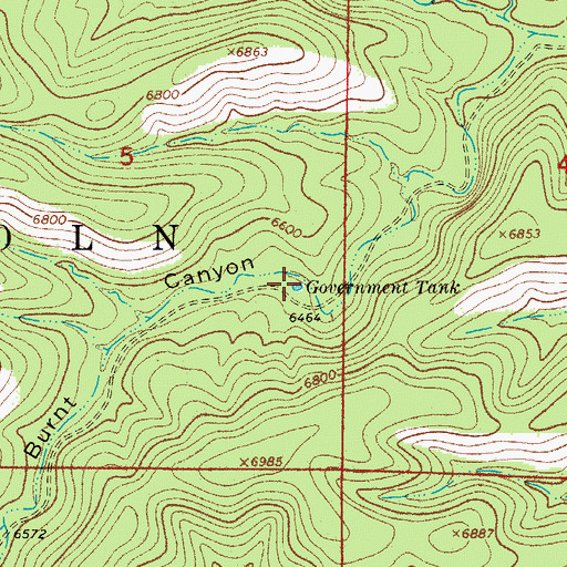 Topographic Map of Government Tank, NM