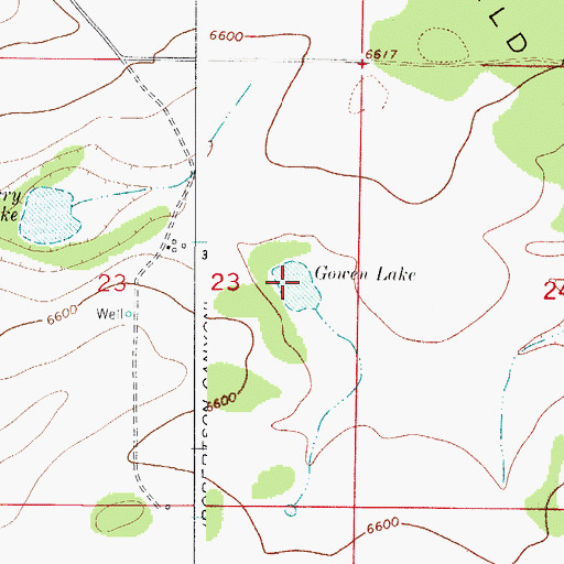 Topographic Map of Gowen Lake, NM