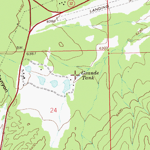 Topographic Map of Grande Tank, NM
