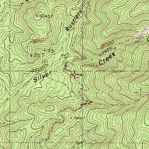 Topographic Map of Grandview Mines, NM