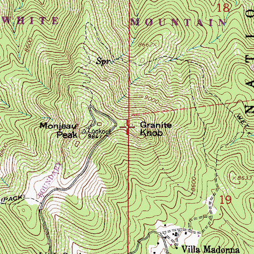 Topographic Map of Granite Knob, NM