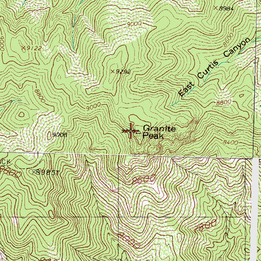 Topographic Map of Granite Peak, NM