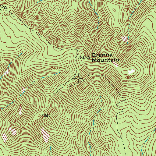 Topographic Map of Granny Mountain Trail, NM