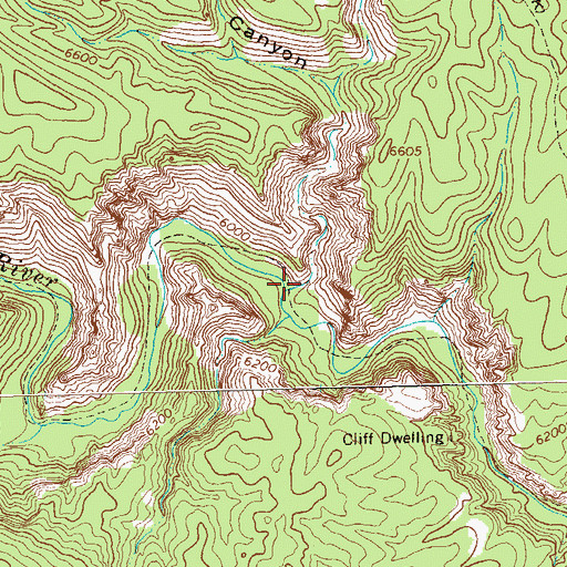Topographic Map of Grave Canyon, NM