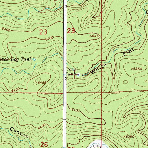 Topographic Map of Gravel Tank, NM