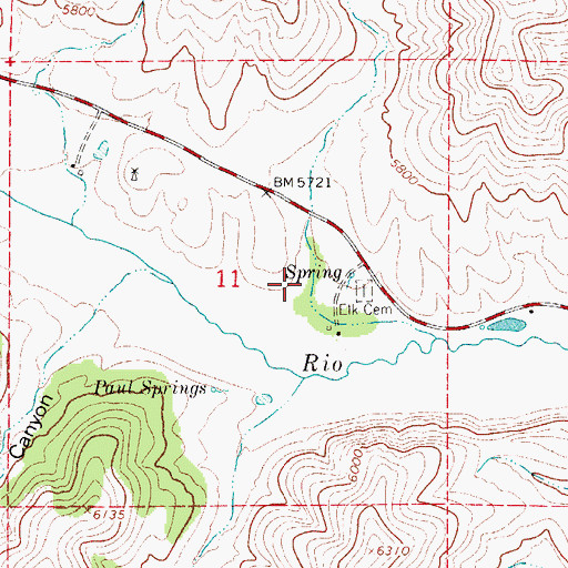 Topographic Map of Graveyard Canyon, NM