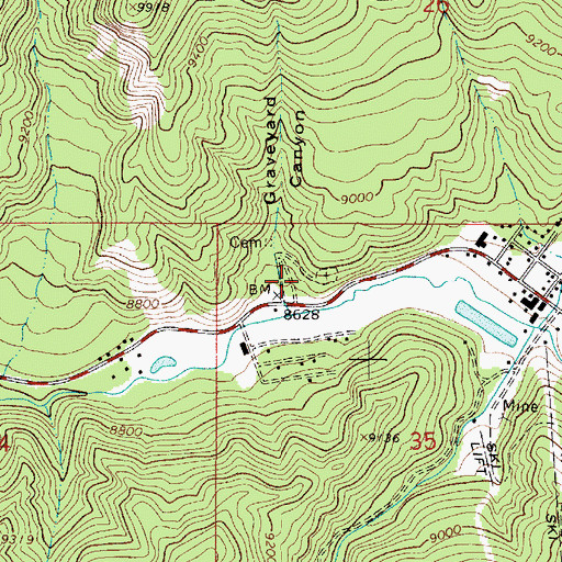 Topographic Map of Graveyard Canyon, NM