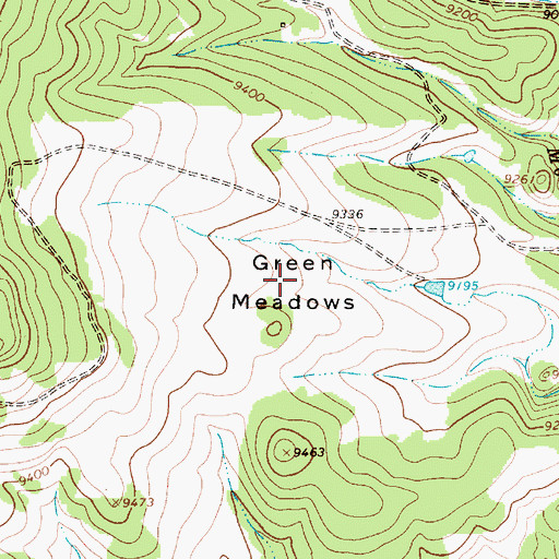 Topographic Map of Green Meadows, NM