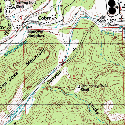 Topographic Map of Groundhog Number 1 Shaft, NM