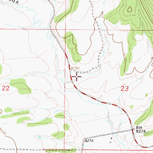 Topographic Map of Guido Canyon, NM