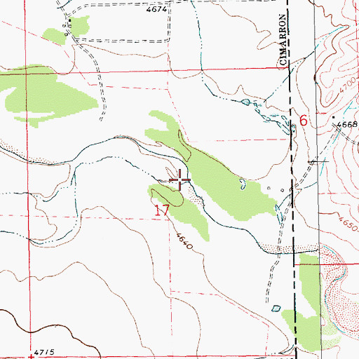 Topographic Map of Gyp Arroyo, NM