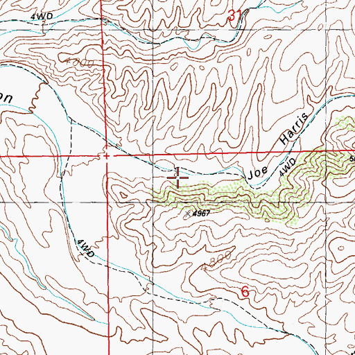Topographic Map of H Bar M Windmill, NM
