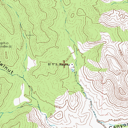 Topographic Map of H V L Ranch, NM