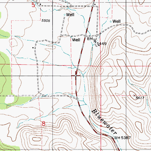 Topographic Map of Hale Canyon, NM