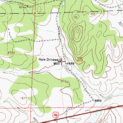 Topographic Map of Hale Driveway Well, NM