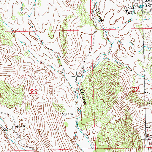Topographic Map of Hall Draw, NM