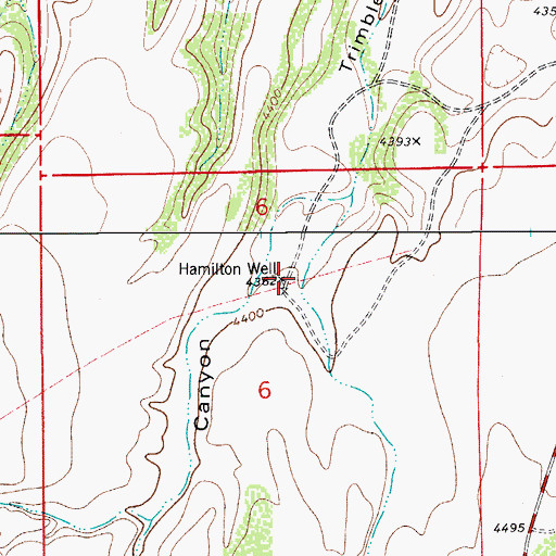 Topographic Map of Hamilton Well, NM