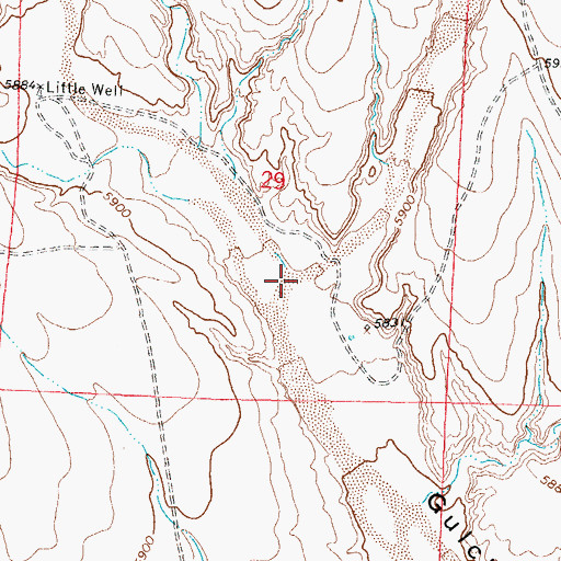 Topographic Map of Hardy Canyon, NM