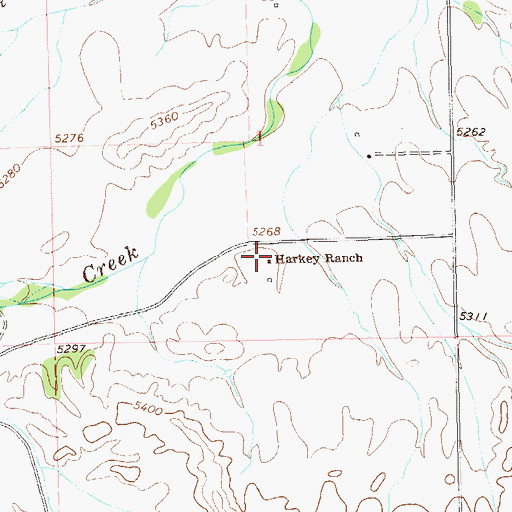 Topographic Map of Harkey Ranch, NM