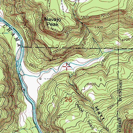 Topographic Map of Hart Canyon, NM