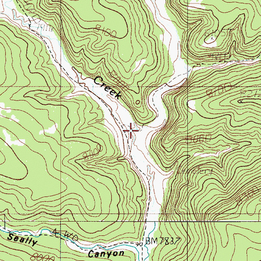 Topographic Map of Hart Canyon, NM