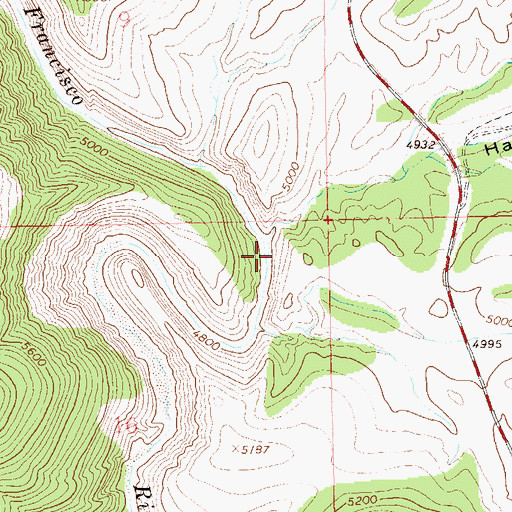 Topographic Map of Harvey Gulch, NM