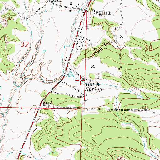 Topographic Map of Hatch Spring, NM