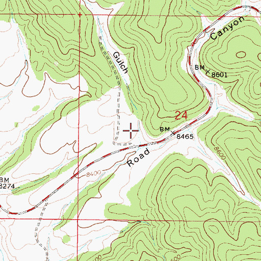Topographic Map of Hay Gulch, NM