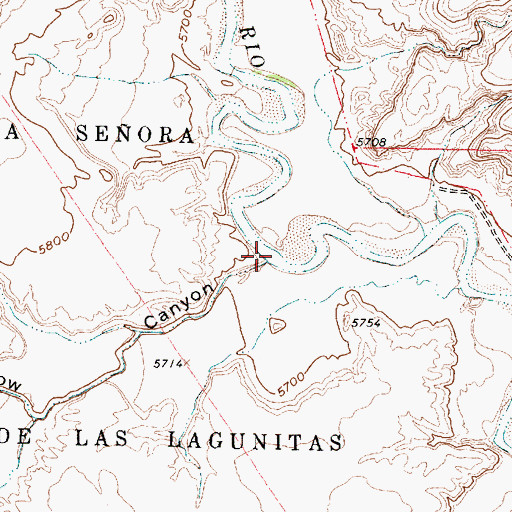 Topographic Map of Hay Meadow Canyon, NM