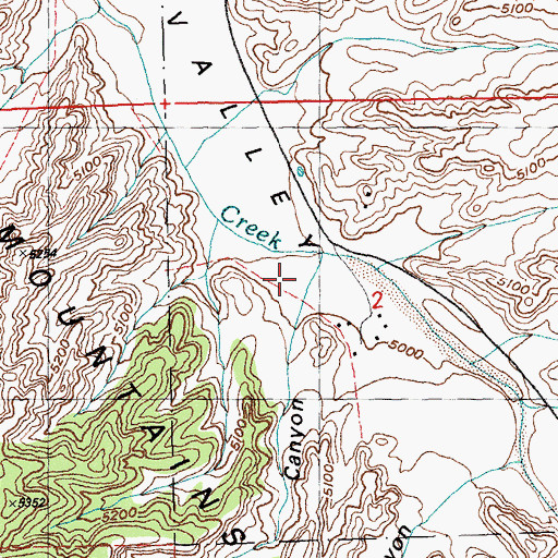 Topographic Map of Haystack Canyon, NM