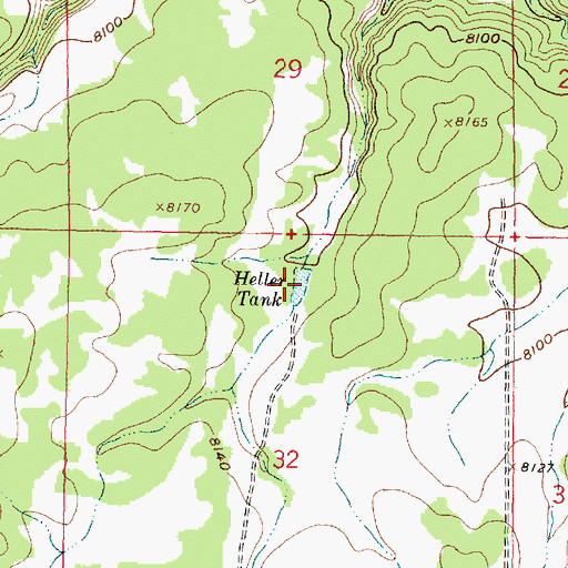 Topographic Map of Heller Tank, NM