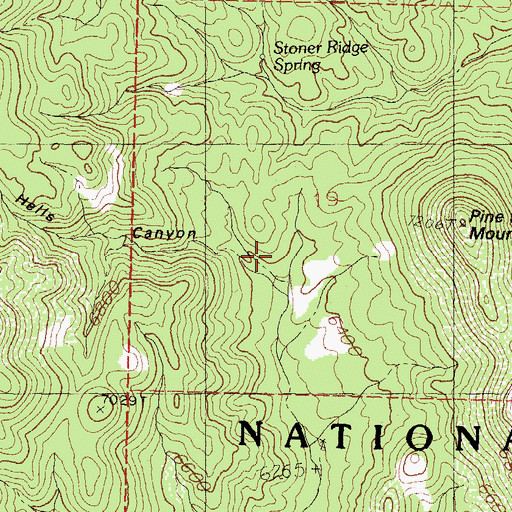Topographic Map of Hells Canyon, NM