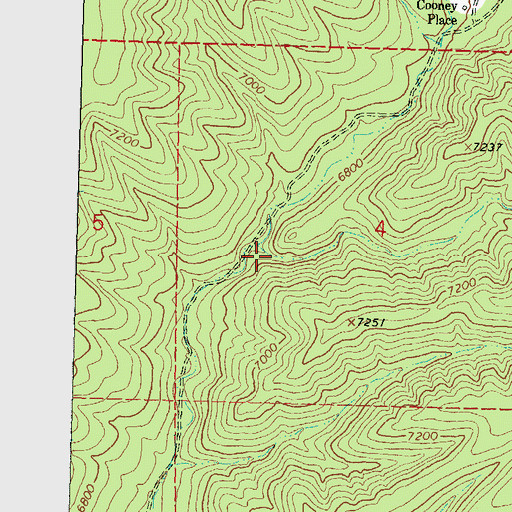 Topographic Map of Hells Canyon, NM