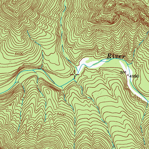 Topographic Map of Hells Canyon, NM