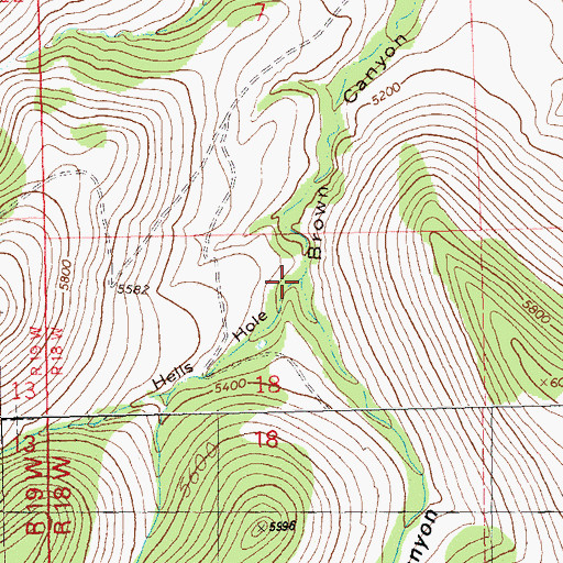 Topographic Map of Hells Hole, NM