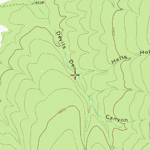 Topographic Map of Hells Hole Canyon, NM