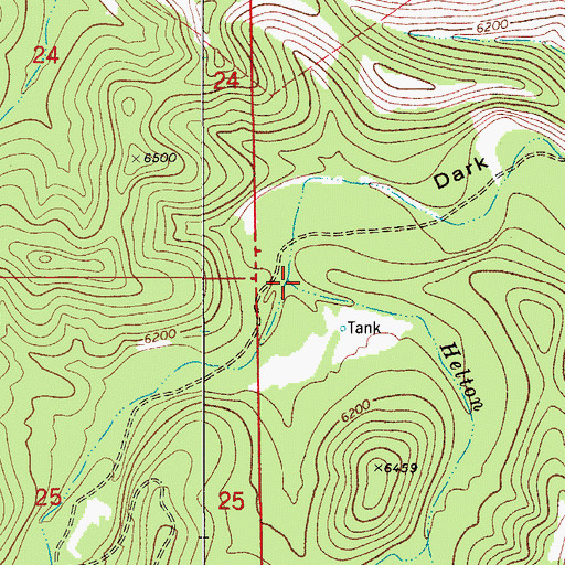 Topographic Map of Helton Creek, NM