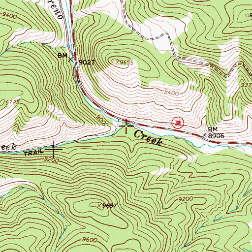 Topographic Map of Hematite Creek, NM