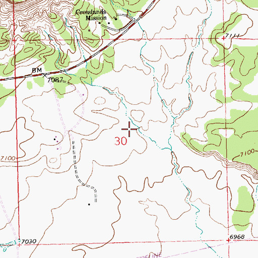 Topographic Map of Henio Dam, NM