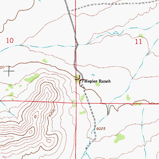 Topographic Map of Hepler Ranch, NM