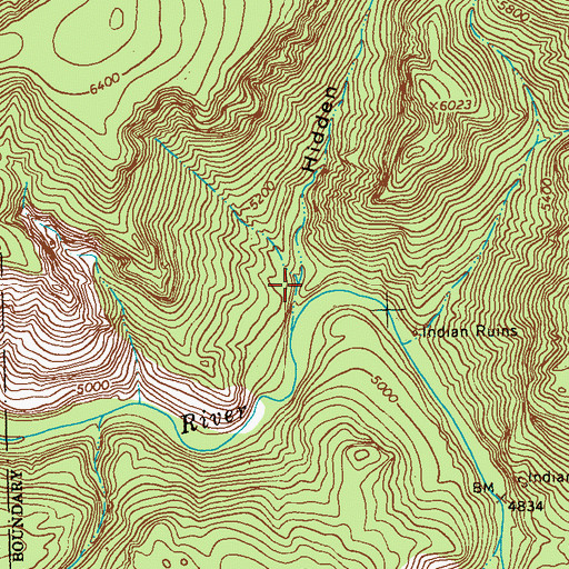 Topographic Map of Hidden Pasture Canyon, NM