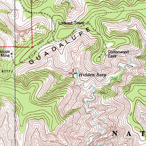 Topographic Map of Hidden Seep, NM