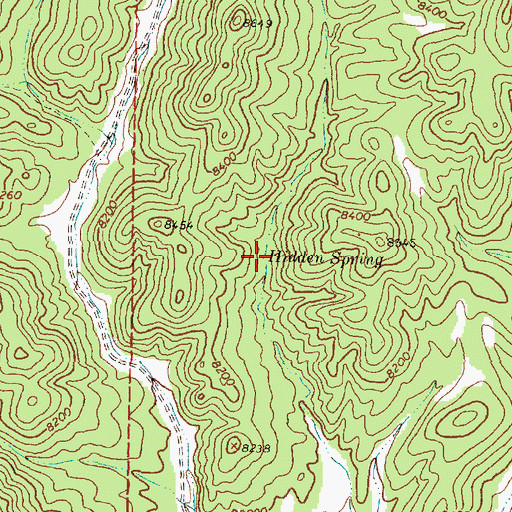 Topographic Map of Kid Spring, NM