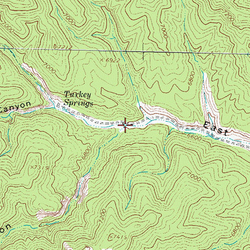 Topographic Map of Hidden Springs Canyon, NM