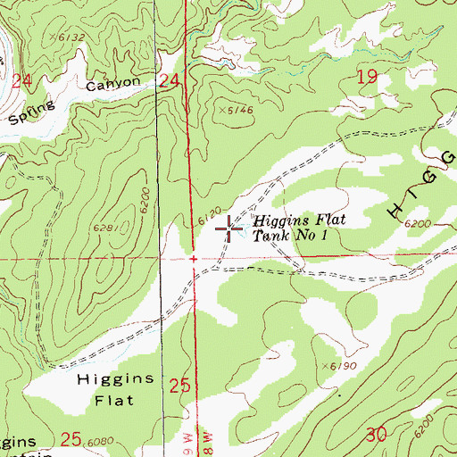 Topographic Map of Higgins Flat Tank Number 1, NM
