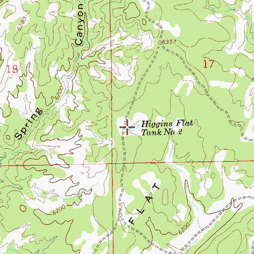 Topographic Map of Higgins Flat Tank Number 2, NM