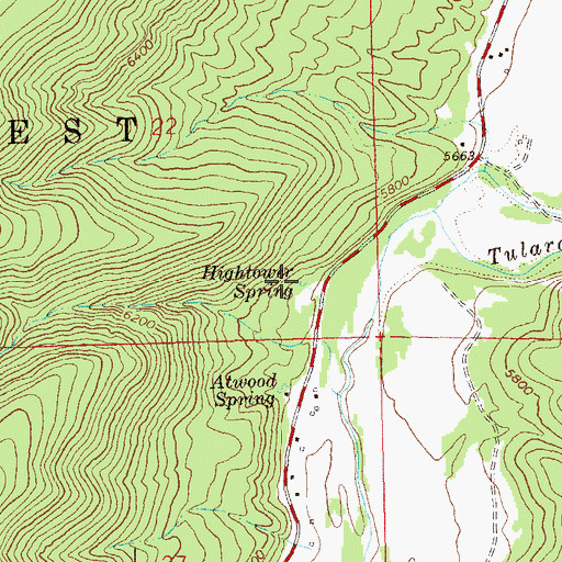 Topographic Map of Hightower Spring, NM