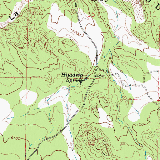Topographic Map of Hijadero Spring, NM