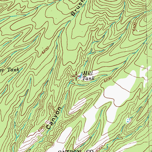 Topographic Map of Hill Tank, NM