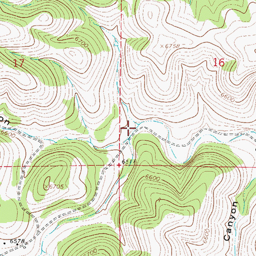 Topographic Map of Hilton Canyon, NM